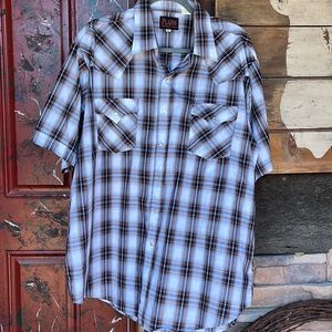 Plains western pearlsnap shirt xl